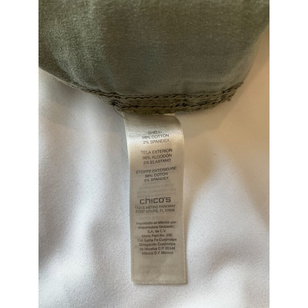 Chico's Bermuda Shorts 14" Inseam Olive Green Women's size 0 (4) - Picture 6 of 7